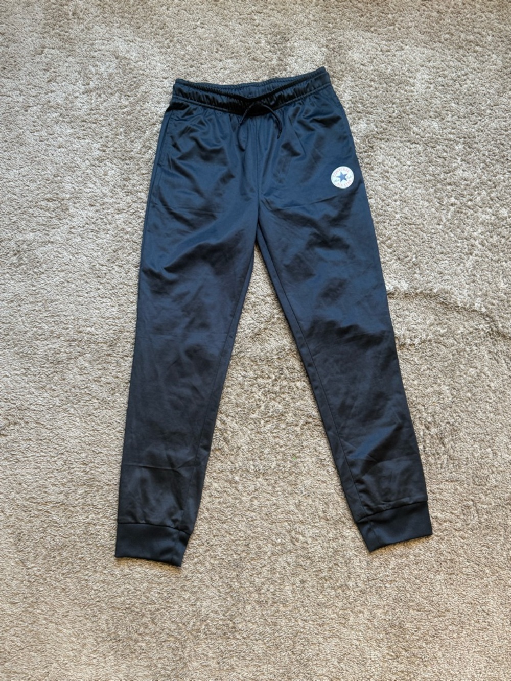 Converse Kids Black Jogger Pants with White Star Patch
